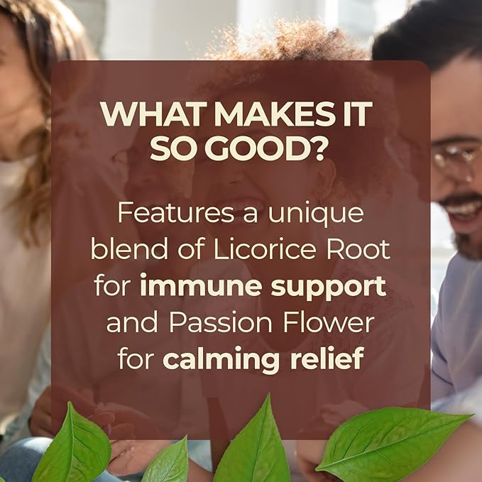 Herbal Supplement for Relaxation & Stress Relief, Supports Digestive & Respiratory Health, Enhances Sleep Quality with Licorice Root & Passion Flower, 8 Fl Oz, 2-Pack