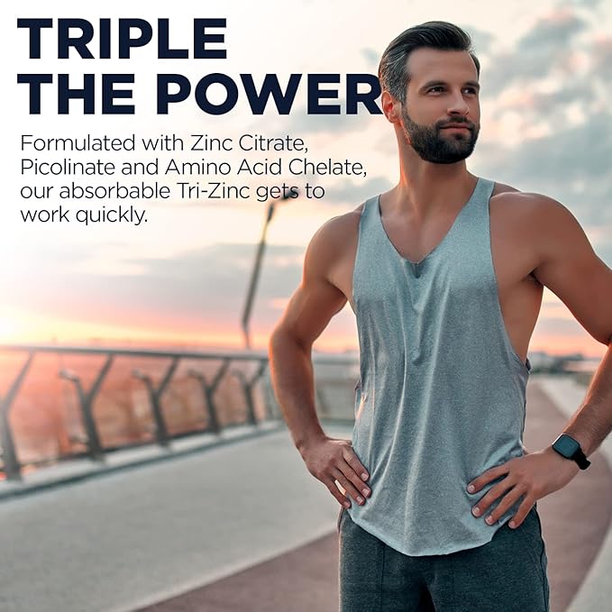 KAL Tri Zinc 50mg w/Zinc Citrate, Zinc Amino Acid Chelate and Zinc Picolinate, Healthy Metabolism and Immune Support Supplement, Vegan, Gluten Free, Non-GMO, 60-Day Guarantee, 90 Servings, 90 Tablets