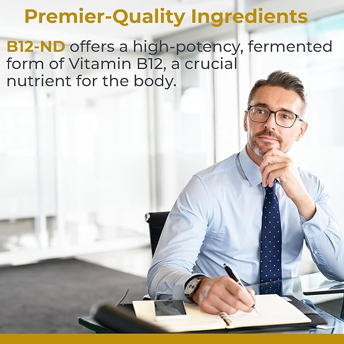 Premier Research Labs B12-ND - High-Potency Vitamin B12 - Supports Energy Levels, Memory & More - Brain Focus for Vegetarians & Vegans - Kosher Certified, Organic Ingredients - 2 fl oz