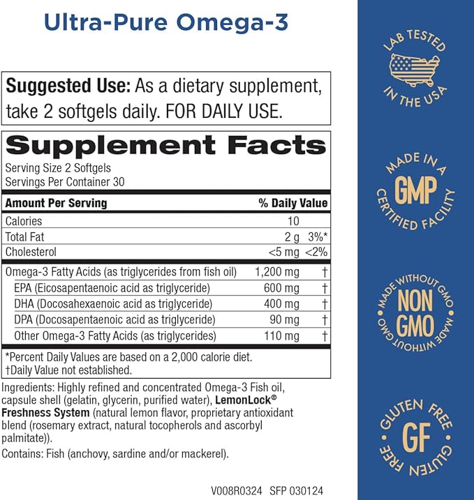 Purity Products Bundle - Men's Perfect Multi + Ultra-Pure Omega-3 Fish Oil Men's Multi Supports Healthy Testosterone, Energy +More - Omega-3 Supports Heart, Cardio Function +More* - 30 Day Supply