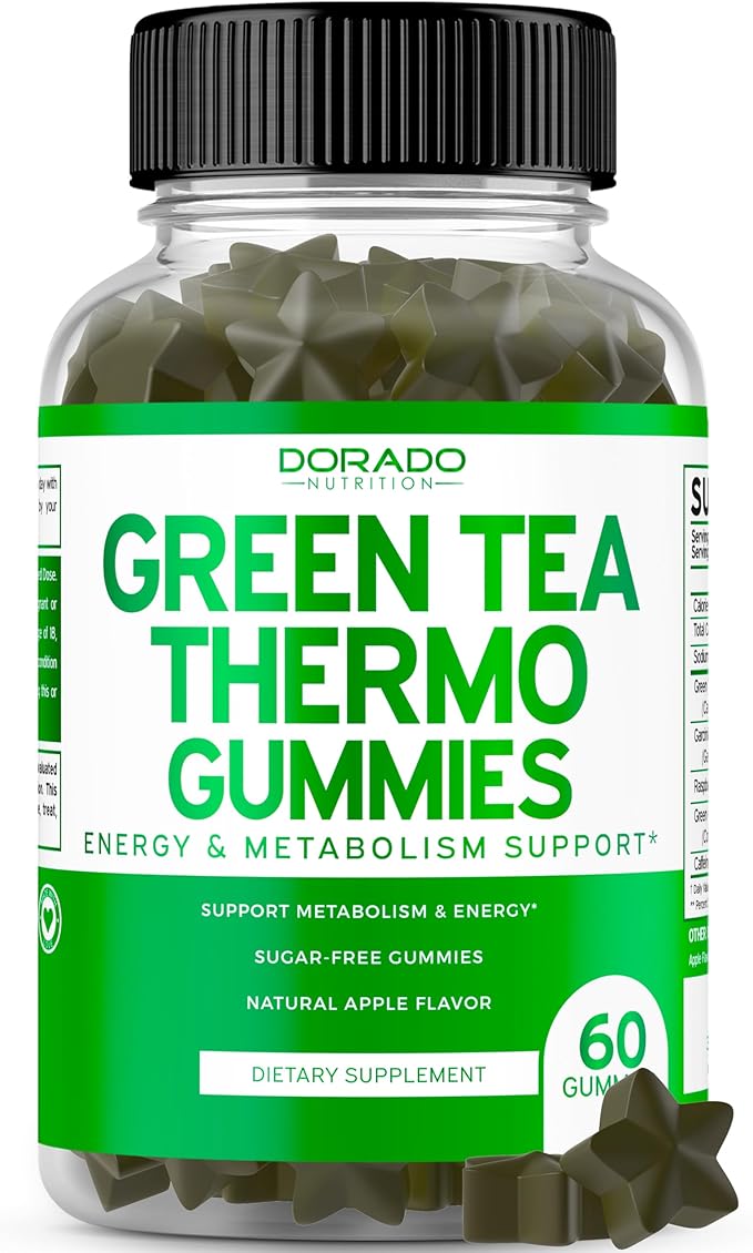 Green Tea Fat Burner (60 Count) - Appetite Suppressant Weight Loss Supplement for Adults and Keto ACV Gummies (60 Count) Advanced Weight Loss Keo ACV - Vegan & USA Made
