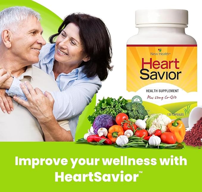 Natural Supplement with CoQ10, Red Yeast Rice, Niacin, Policosanol and Guggul. The Natural Way. by New Health Plus 60 MG Co-Q10 (120 caps)