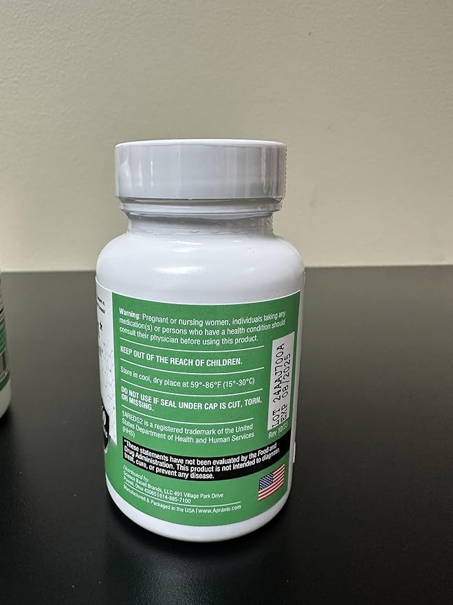 Vision Health Advanced Eye Supplement, AREDS2 Eye Vitamins w/Vitamin C, Vitamin E, Zinc, Copper, Lutein, Zeaxanthin, & Antioxidants for Eye Health & Eye Protection, 60ct