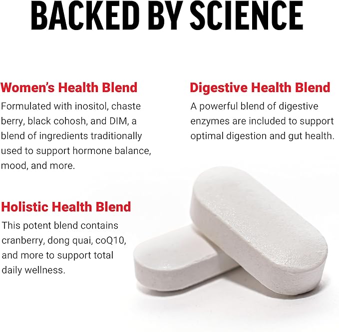 Force Factor Women’s Multivitamin, Multivitamin for Women to Support Hormone Balance, Energy, Immunity, and Gut Health, with 20 Vitamins & Minerals, Ashwagandha, Chasteberry, and More, 60 Tablets