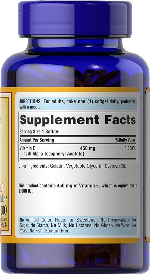 Puritan's Pride Vitamin E-1000 IU 100 SFTGLS