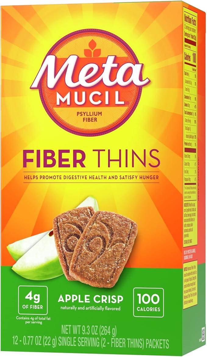 Metamucil Fiber Wafers Apple Crisp Packets, 2 ea