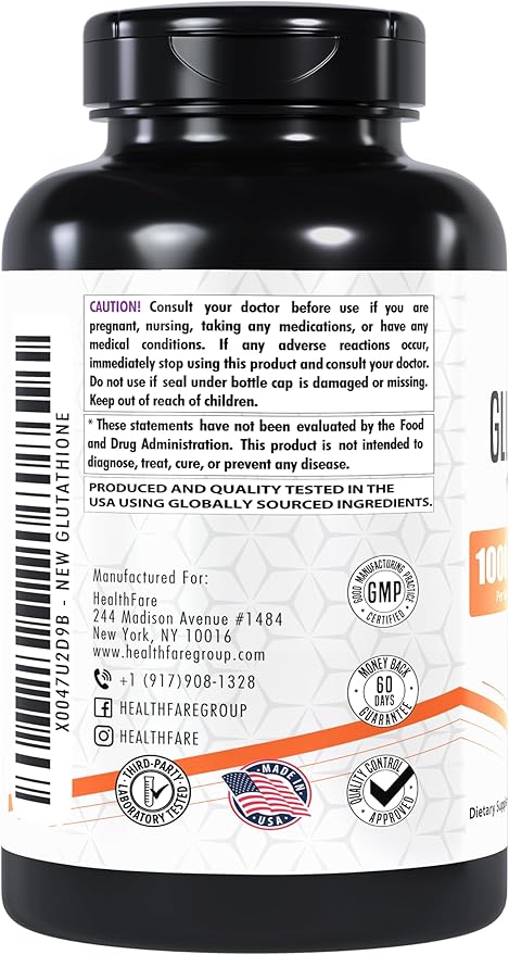 Glutathione Supplement, 1000mg | 150 Veg Capsules | Non-GMO | Gluten-Free| Made in USA