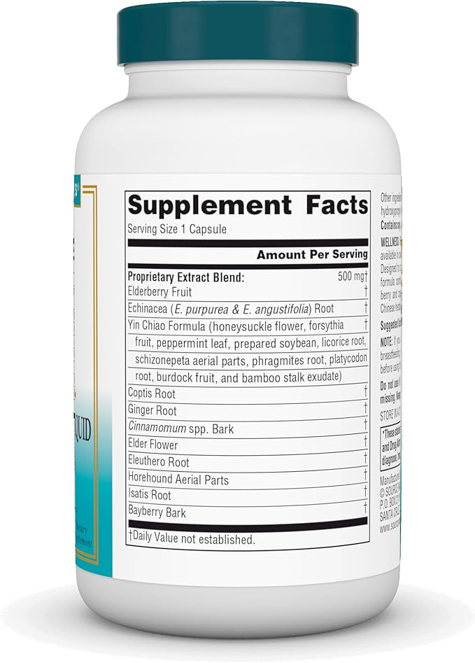 Source Naturals Wellness Herbal Resistance, Echinacea, Coptis & Yin Chiao Immune Support *- 60 Capsules