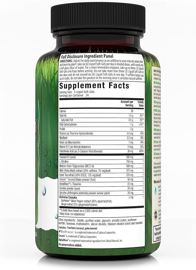 Irwin Naturals Body Fat Diet System-Six RED - 72 Liquid Soft-Gels, 6-in-1 Formula for Weight Management with Nitric Oxide Booster - 24 Total Servings