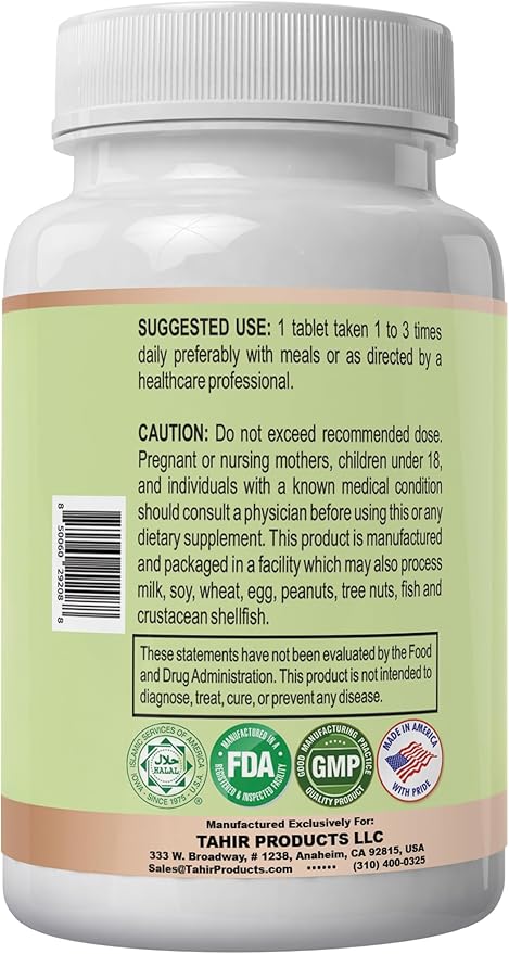 Tahir Halal Vitamin C 500mg Tablets with Rose HIPS – Immune Support and antioxidant Blend with Citrus bioflavonoids. Vegan, Gluten-Free, Non-GMO. 60 Tablets. Made in USA – Certified Halal.