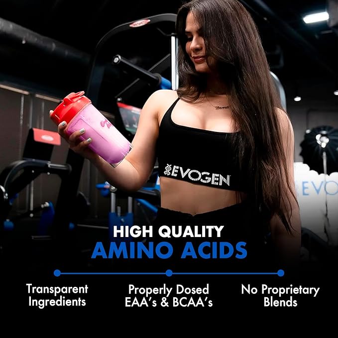 Evogen Amino K.E.M. - EAA & BCAA Powder Pump Volumizer | BCAAs Amino Acids Supplement for Blood Flow, Muscle Growth, & Hydration | Grape Cotton Candy | 30 Servings