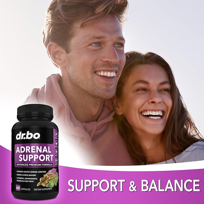 Adrenal Support & Organic Superfood Greens & Fruit Supplements - Daily Energy Super Food Fruits and Veggies Supplement Tablets Plus Vegetable Foods