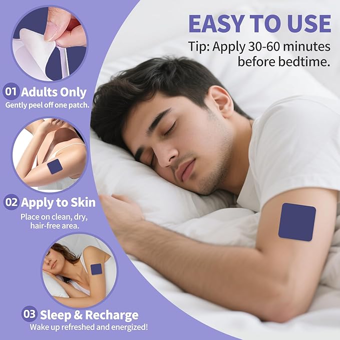 Sleep Patches for Adults, Upgraded Sweet Dream Patch with Natural Plant Extract, 42PCS Sleeping Patches for Night Rest, Gentle Deep Rest Formula, Morning Refreshment(Purple)