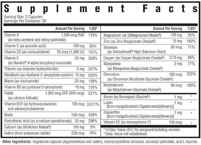 Seeking Health Prenatal Essentials Methyl-Free, Folate, Vitamin B12, Methylation Support, Multivitamin to Support Fertility, Conception, Pregnancy and Breastfeeding, Vegetarian (60 Capsules)