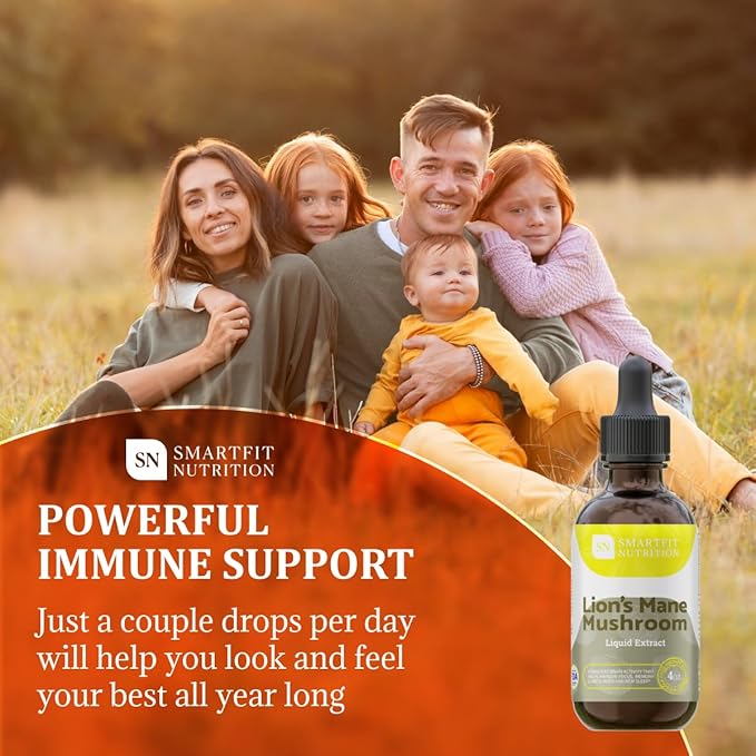 Lions Mane Extract - Lions Mane Tincture - Made in USA - Mushroom Supplement for Memory, Focus & Clarity - Daily Mushroom Supplement - 4 Fl oz.