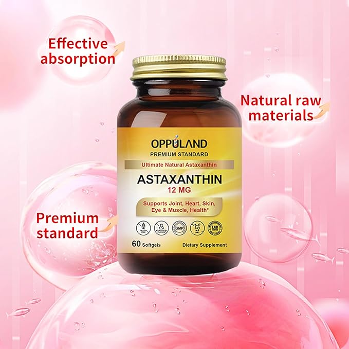 Astaxanthin 12mg | 60 Softgels | Supports Joint, Heart, Skin and Muscle Health