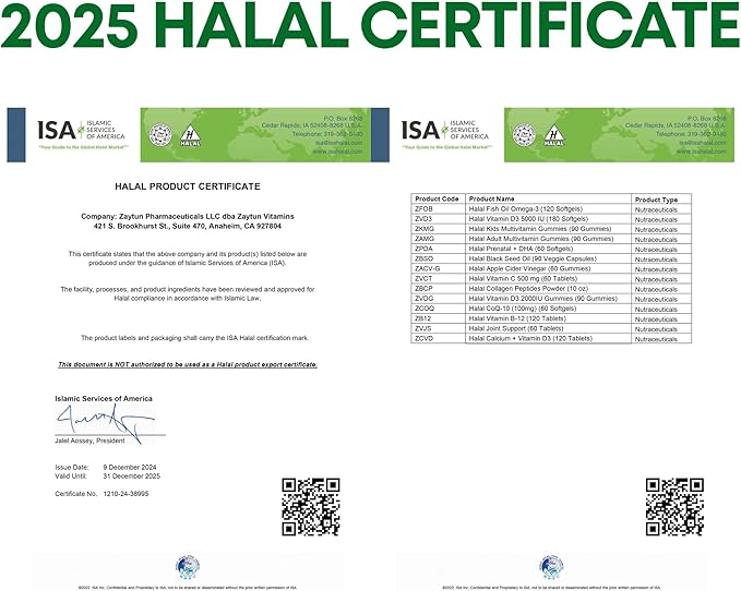 Zaytun Halal Zinc 50 mg Supports Immune Health and Healthy Skin, Antioxidant, One Per Day, US Made, 100 Tablets