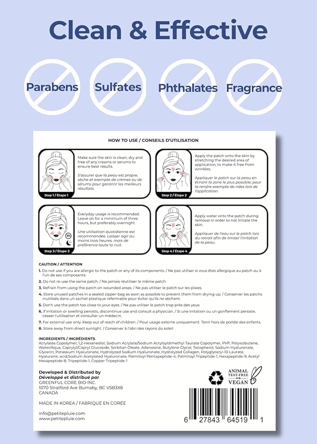 Overnight Wrinkle Patches for Face - Premium Korean Face Lift Tape with Collagen & Peptides - Anti Wrinkle Tape for Frown & Smile Lines, Forehead, Eyes, Crow’s Feet | 50 Count