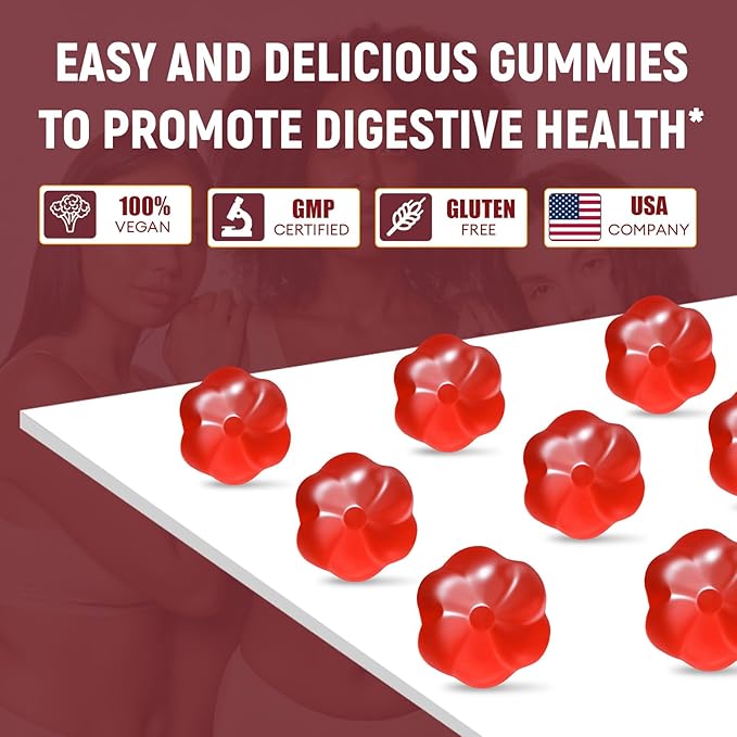 Sugar Free Fiber Supplement, 10g Fiber Gummies for Adults, Apple Flavor with Probiotics, Vitamin C, ACV, Inulin, Support Digestive Health, 90 Count (Pack of 2)