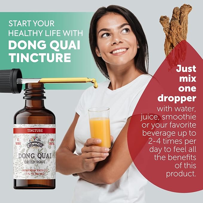 Dong Quai Tincture, Organic Dong Quai Extract, Dong Quai Drops (Angelica sinensis) Dried Root