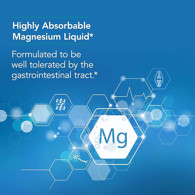 Nutricology Magnesium Chloride Liquid - Bone Support, Potassium Sorbate, Electrolytes, Joint Support, Pure, Well-Absorbed, 66.5mg Supplement - 8 Fl Oz