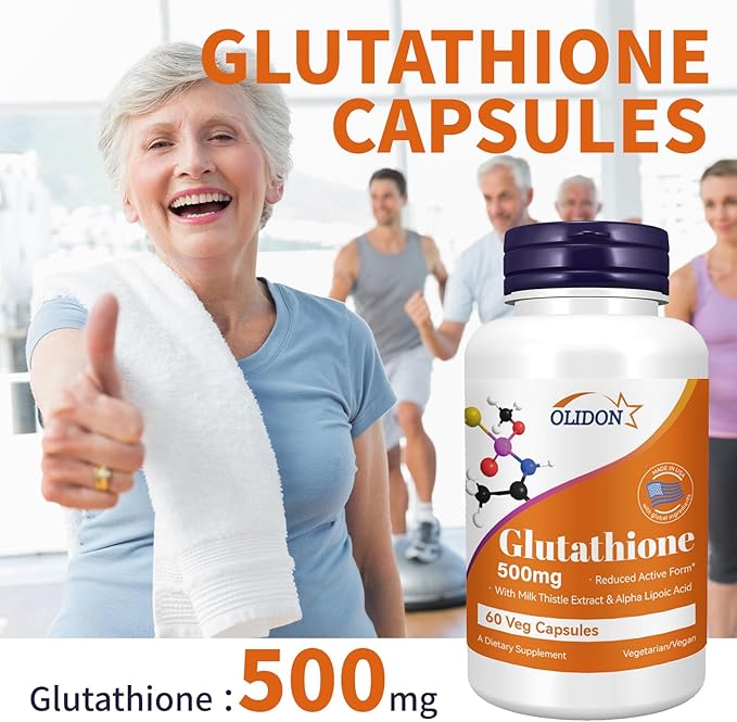 New Glutathione Supplements 500mg Per Bottle - 2 Month Supply (60 ct)