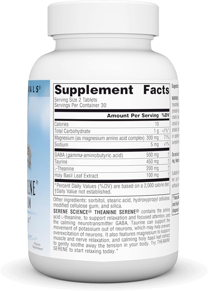Source Naturals Serene Science L-Theanine with Magnesium and GABA - 60 Tablets