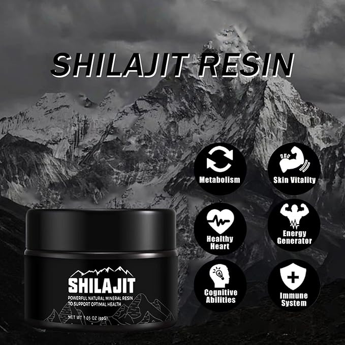 Shilajit Pure Himalayan - 50 Grams Natural Organic Shilajit Resin,Golden Grade Shilajit Supplement for Men and Women with 80+ Trace Minerals & Fulvic Acid for Energy, Immune Support