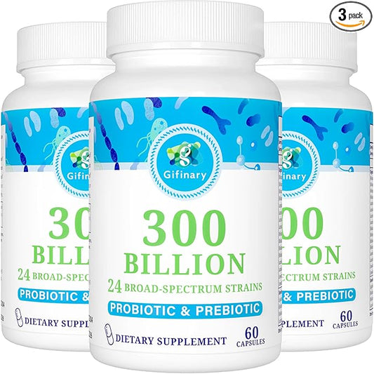 Probiotics for Women and Men, 300 Billion CFU, 24 Strains Probiotics with 15 Organic Herbs probiotics Blend, Probiotic Supplement for Digestive Gut Immune & Whole-Body Health -6 Month Supply