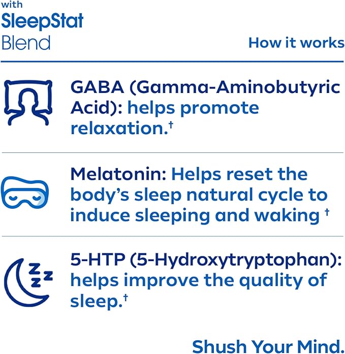 Dream Water Sleep Aid Powder; Melatonin 5mg, GABA, 5-HTP; Natural Flavors; Helps You to Fall Asleep, Fast, and Wake Refreshed; Snoozeberry, 10-Count