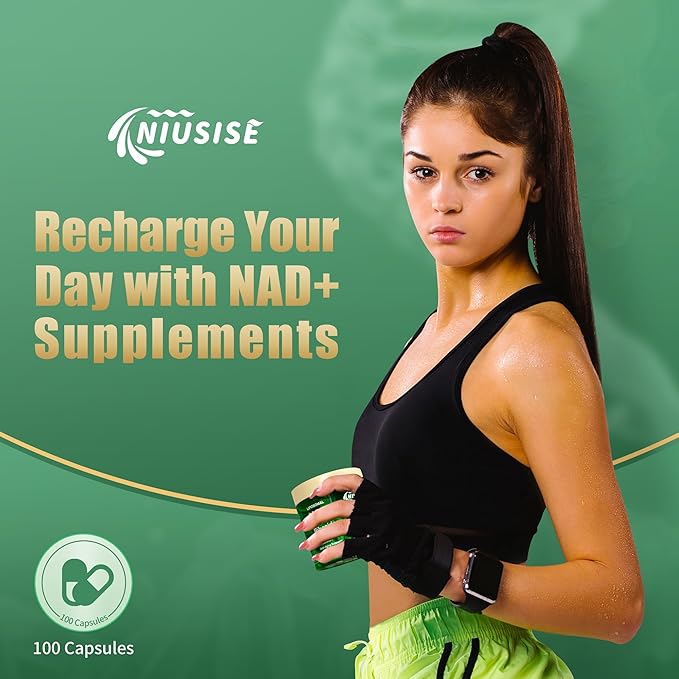 NAD Supplement, NAD Nicotinamide Riboside 900 Mg for Men and Women, Liposomal NAD+ Supplement with Nicotinamide Riboside, Resveratrol & Quercetin, Energy, Boost NAD+, 100 Capsules