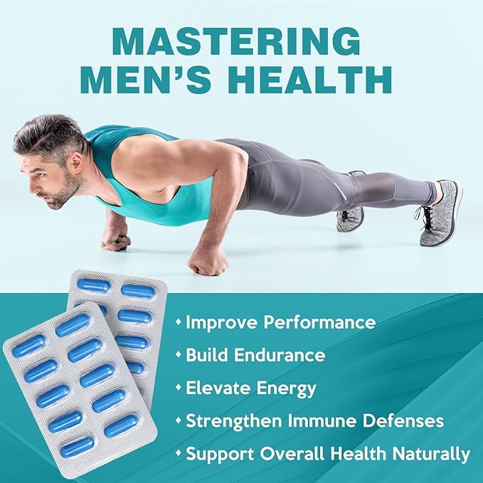 Nutrition Supplements with Tongkat Ali Extract, Peruvian Maca, Horny Goat Weed (Epimedium Root Extract), Ginseng Extract, Tribulus Terrestris, Thailand Butea Superba - 20 Counts