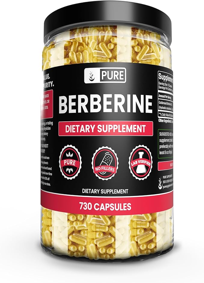 Pure Original Ingredients Berberine, Bitter Melon, and Ceylon Cinnamon Capsules Bundle (730 Capsules) No Magnesium or Rice Fillers