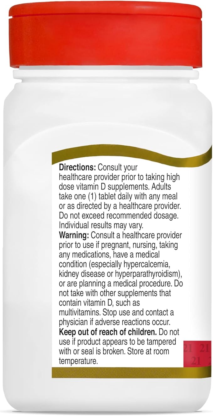 21st Century D 5000 IU Tablets, 110 Count (Pack of 3)