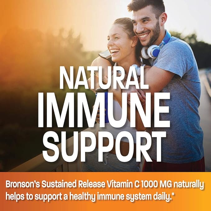 Bronson Vitamin C 1000 mg Sustained Release Premium Non-GMO Ascorbic Acid, 250 Tablets