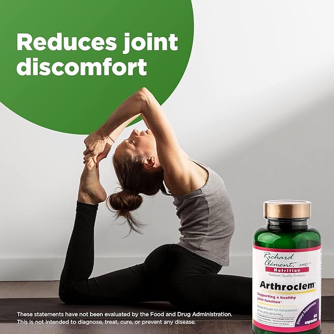 Richard Clement Nutrition Arthroclem Joint Health Supplement – Glucosamine & Chondroitin Formula for Joint Health Support – 60 Capsules