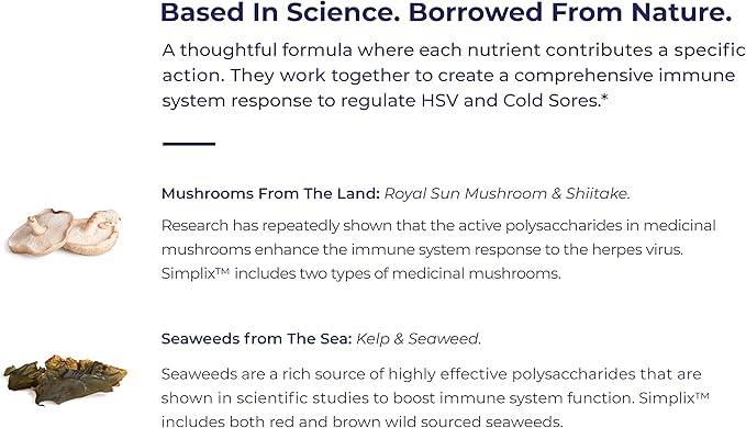 Simplix | Natural Supplement to Strengthen The Immune System | Respond to Outbreaks | Source of Highly Researched Mushroom & Seaweed Polysaccharides 60 Veggie Capsules (1 Pack)