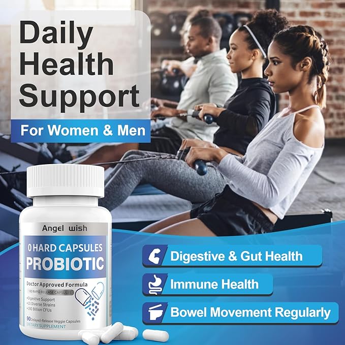 Prebiotics-Probiotics Nutritional-Supplements Women-Men 90Count - 180 Billion CFUs Probiotic Capsules Daily Prebiotic Supplement for Digestive Immune Health Support