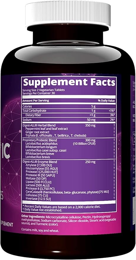 MRM Nutrition Digest-All ® IC Probiotics & Digestive Enzymes | Improved Digestion and Absorption | Healthy Digestion | May Help with Bloating and Gas | Gluten-Free | 30 Servings
