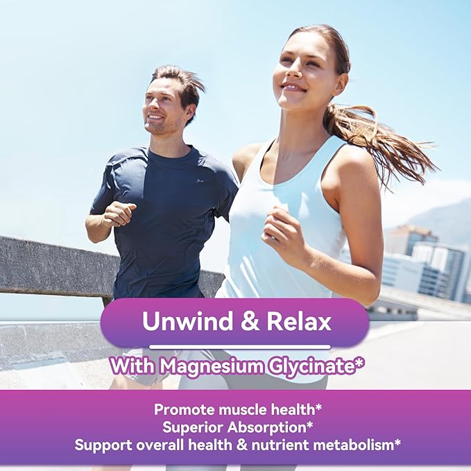 Magnesium Glycinate Gummies 400mg with L-Threonine 200mg - Sugar-Free Magnesium Potassium Supplement with Vitamin D, B6, CoQ10 for Muscle - 120 Mixed Berry Flavored Gummies