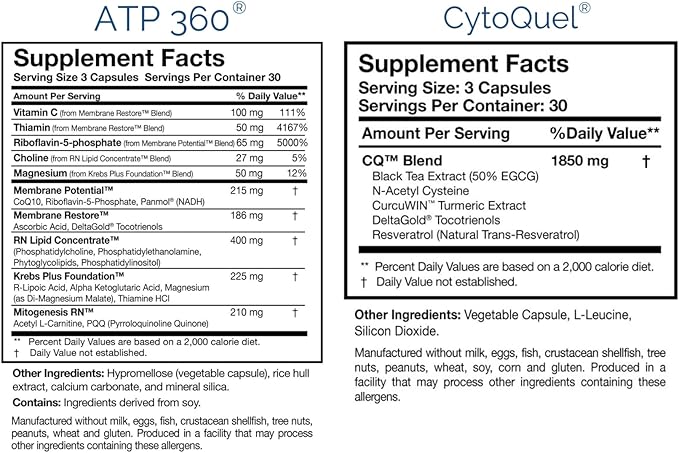 Researched Nutritionals Foundation Kit - Tri-Fortify Liposomal Glutathione (450mg) Orange, Transfer-Factor Multi Immune, ATP 360 & CytoQuel to Support Energy, Immunity, Cytokine Response & Detox