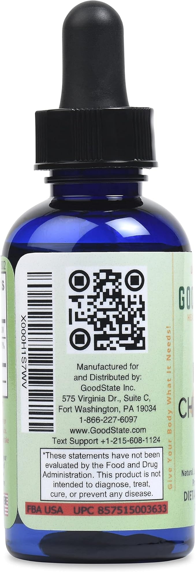 Good State Liquid Ionic Chromium Ultra Concentrate - 10 Drops Equals 200 mcg - 100 Servings Per Bottle