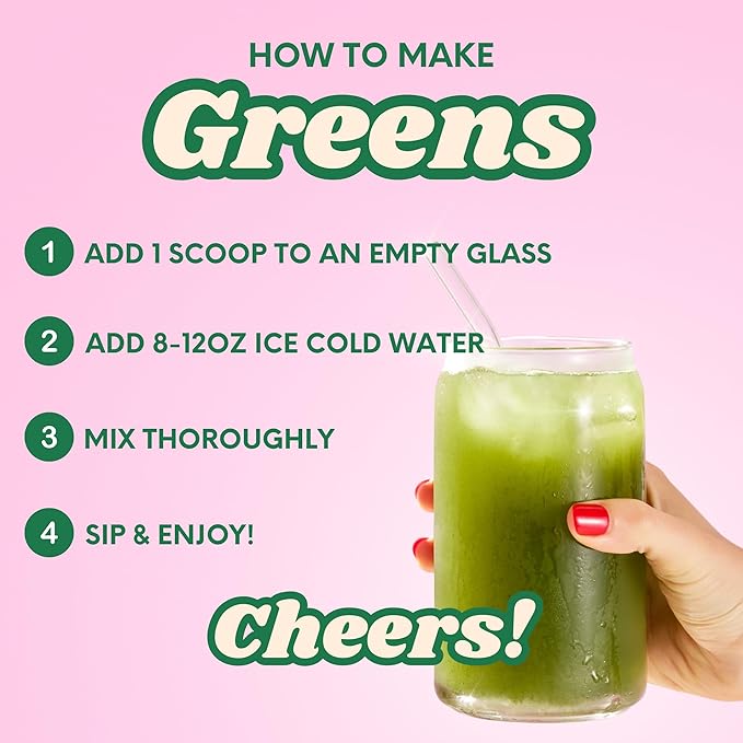 Kiala Nutrition Super Greens, Organic Greens Powder with Spirulina & Chlorella for Digestion, Gut Health, Immunity & Energy, Gluten Free, Vegan, Mixed Berry + Miami Vice, 30 Servings