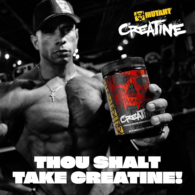 Mutant Creatine - Creatine Monohydrate Micronized Powder - Creatine Powder Supplement for Enhanced high-Intensity Performance - 60 Servings- 300 g - Unflavored