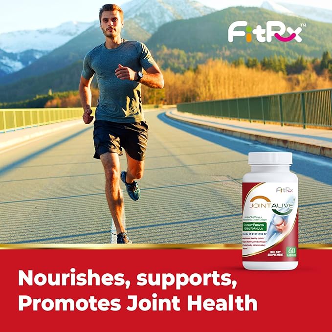 JointAlive Joint Support Supplements for Women & Men, Glucosamine Chondroitin, Relief Joints Discomfort, Cartilage Repair, Healthy Inflammatory Response, as Quickly as 7 Days, 30 Servings