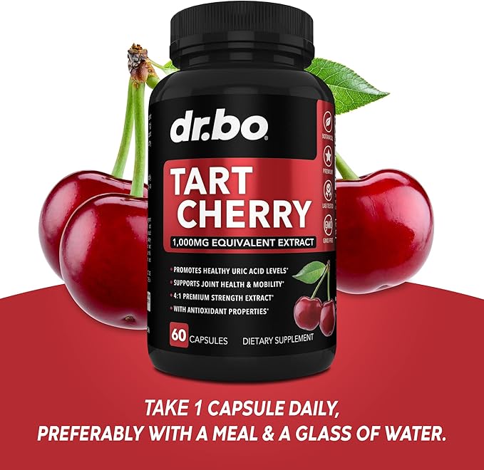 Glucosamine Chondroitin MSM Turmeric & Tart Cherry - Joint Health Supplement Knee Bone & Joints, Purge Uric Acid Cleanse Flush Antioxidant Pills - Joint Support Pills & Tart Cherry Extract Capsules
