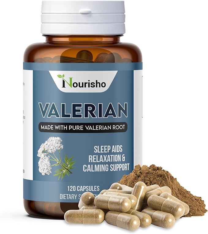 Valerian Root Capsules 120 Count 500mg, Valerian Root for Sleep, Valeriana Root Powder Capsules, Valerian Root Extract for Adults, valeriana capsulas - GMP Certified, Non GMO