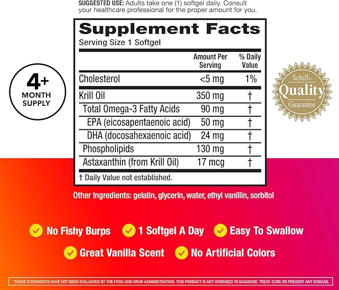 MegaRed - Omega-3 Krill Oil 350mg Softgels (130 Count in A Bottle), EPA & DHA Omega-3 Fatty Acids with No Fishy Aftertaste Unlike Fish Oil, Contains Antioxidant Astaxanthin