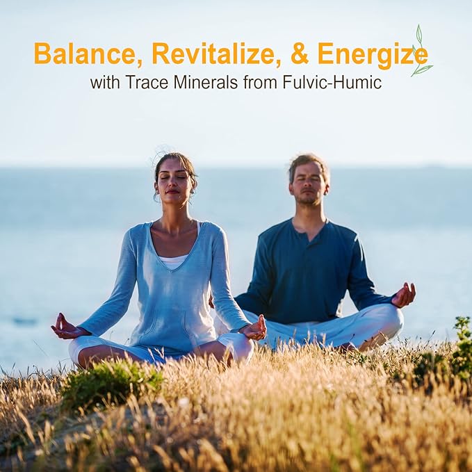 Vital Earth Minerals Fulvic Humic Mineral Blend Liquid – Fulvic Acid Supplement with 70+ Trace Minerals, Electrolytes for Recovery, Balance & Energy, 32 Oz + 1 Oz Cup