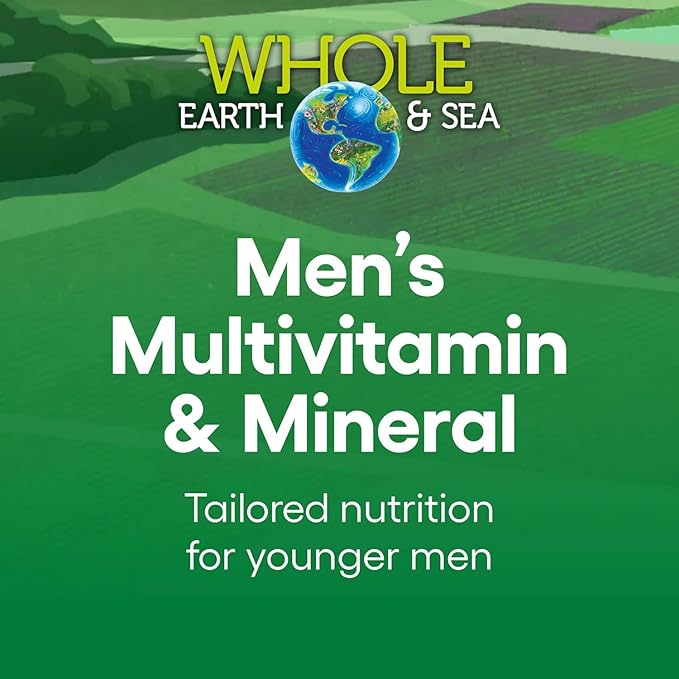 Natural Factors Whole Earth & Sea Men's Multivitamin & Mineral, 1 Serving Contains Nutrition Equivalent to ½ lb of Veggies, 120 Tablets